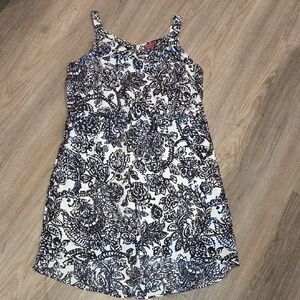 Merona White and Black Paisley-Print Mini Sundress Size XL Runs Small